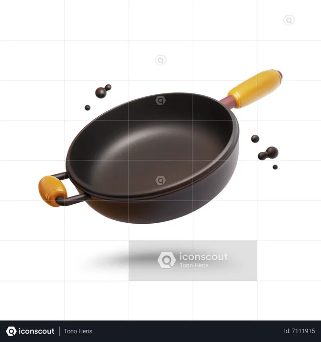 Wok  3D Icon