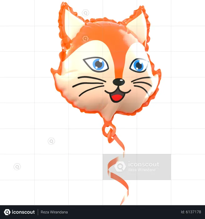 Wolf Balloon  3D Icon