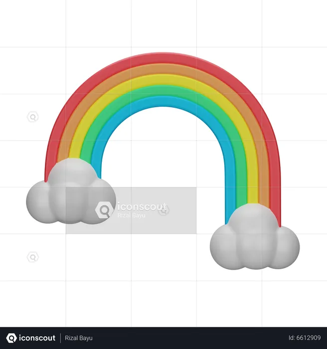 Wolke regenbogen  3D Icon