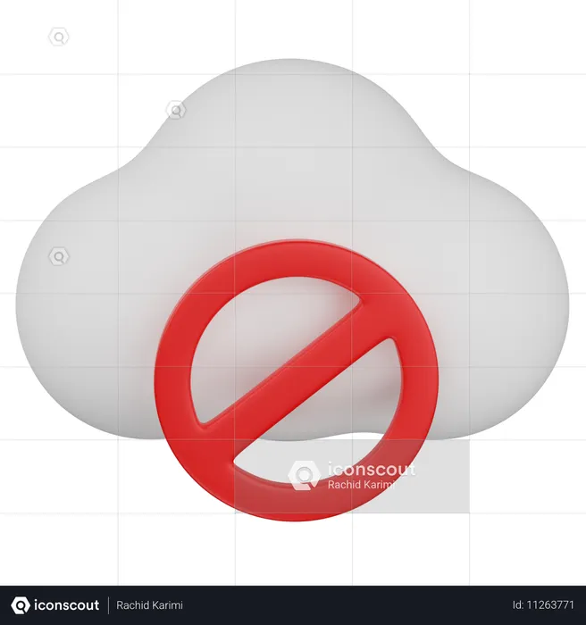 Wolke verweigert  3D Icon