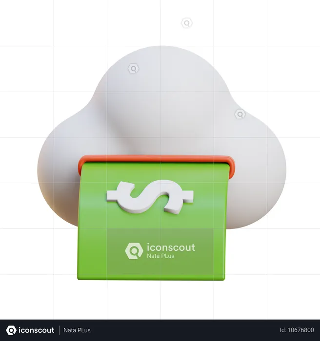 Cloud-Geld  3D Icon