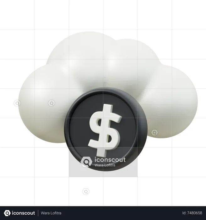 Cloud-Geld  3D Icon