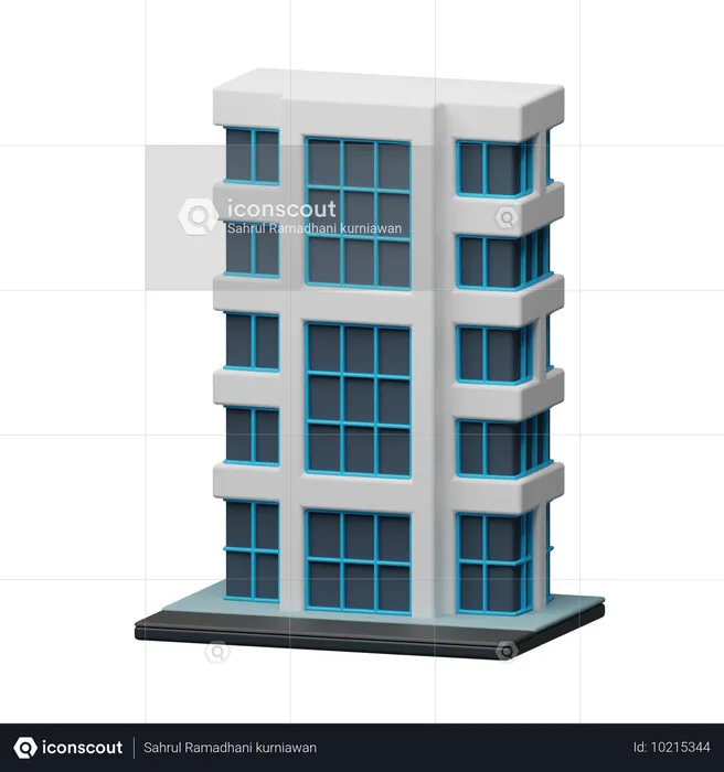 Wolkenkratzer Gebäude  3D Icon