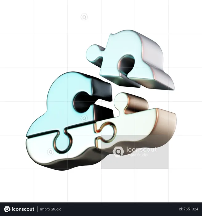 Wolkenpuzzle  3D Icon