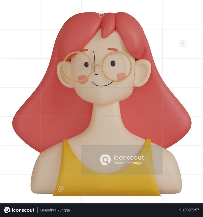 女性  3D Icon