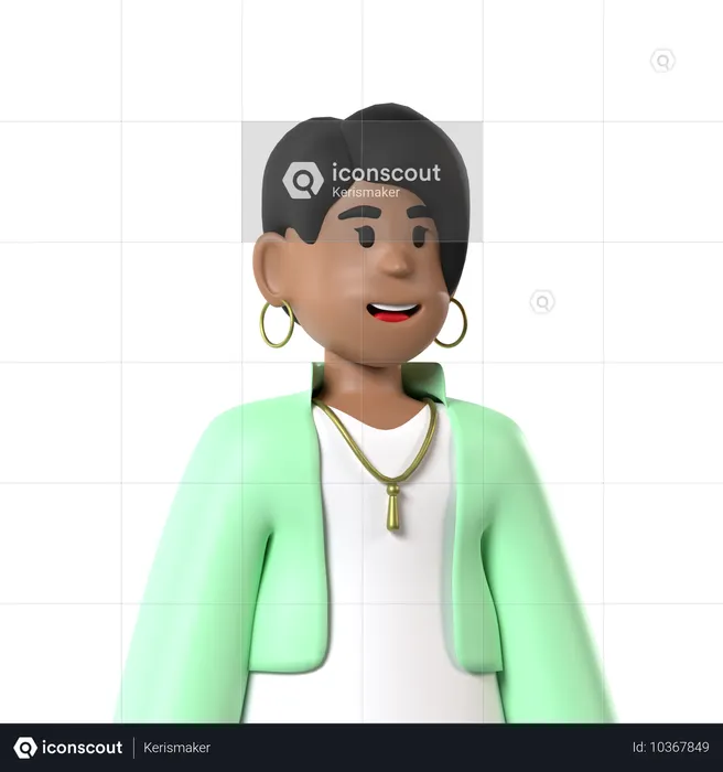 女性  3D Icon