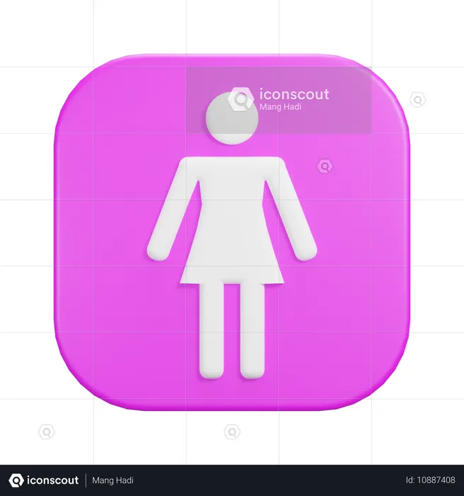 女性  3D Icon