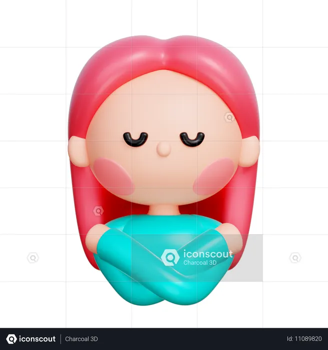 女性  3D Icon