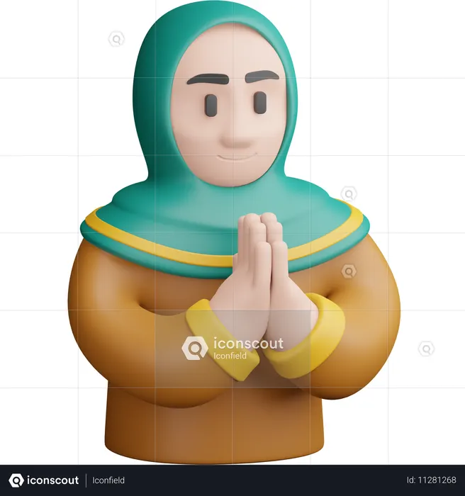 女性  3D Icon