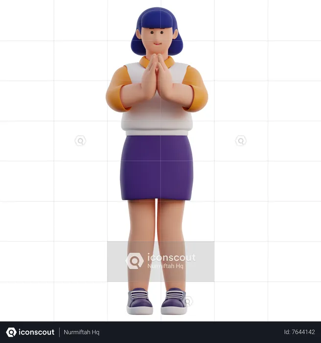 Woman Apologized  3D Icon