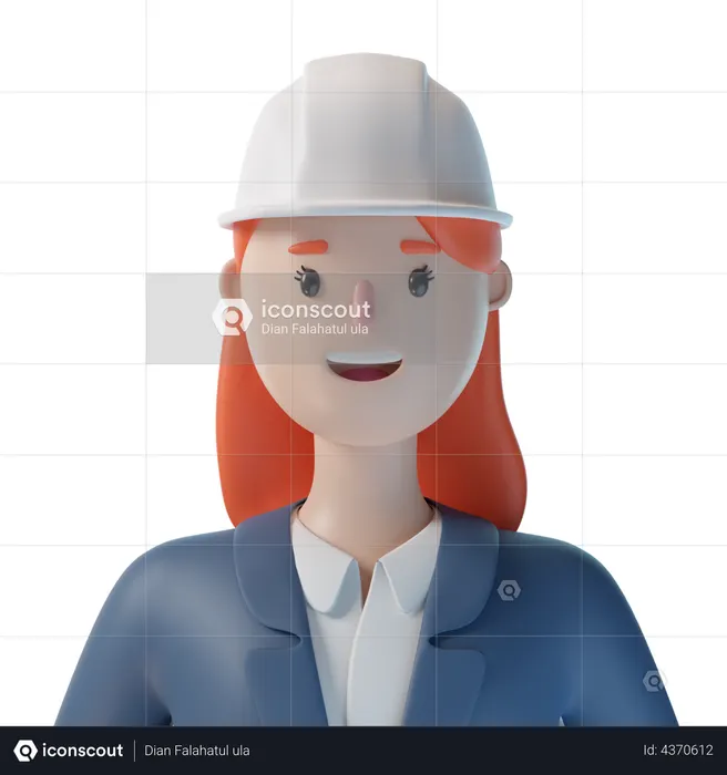 Woman Architect  3D Icon
