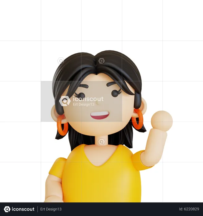 Girl Avatar 3D Icon download in PNG, OBJ or Blend format