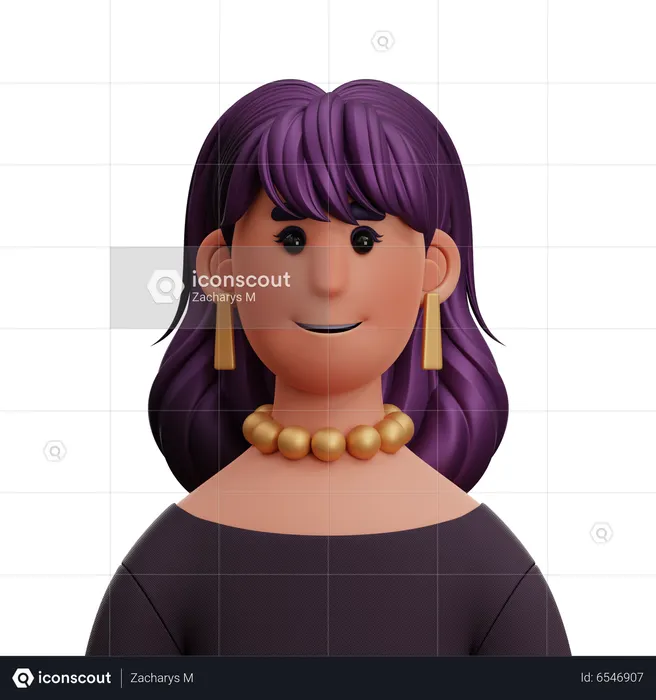 Girl Avatar 3D Icon download in PNG, OBJ or Blend format