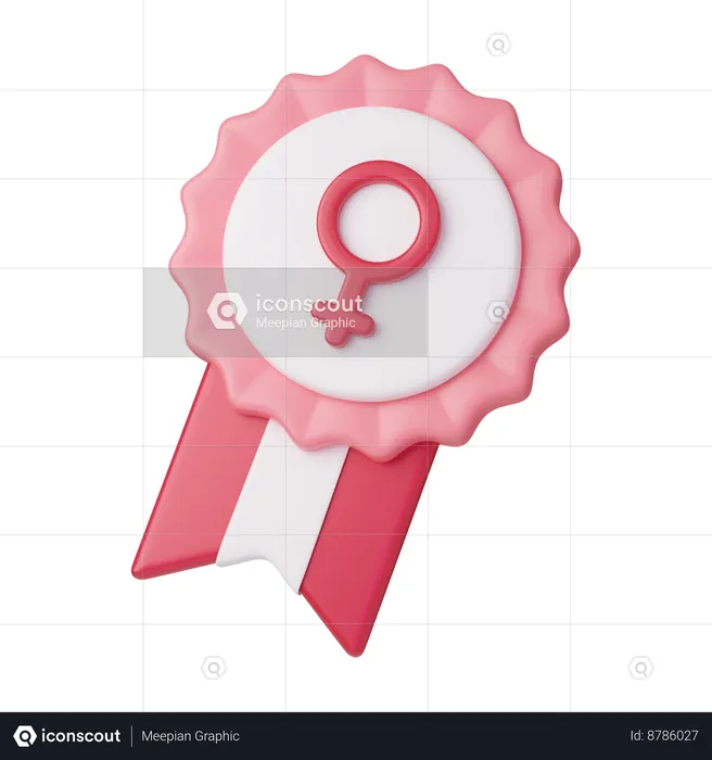 Woman Badge  3D Icon