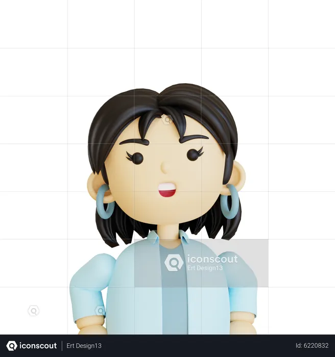 Woman Character  3D Icon