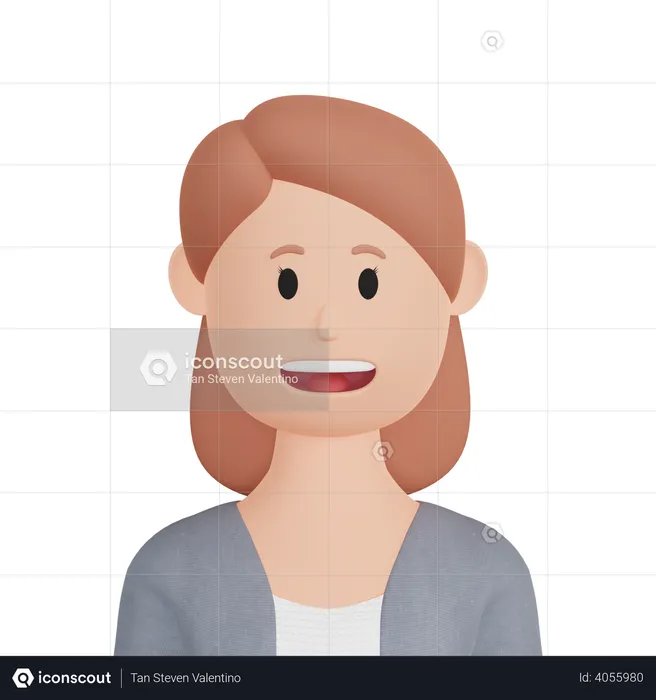 Woman character  3D Illustration