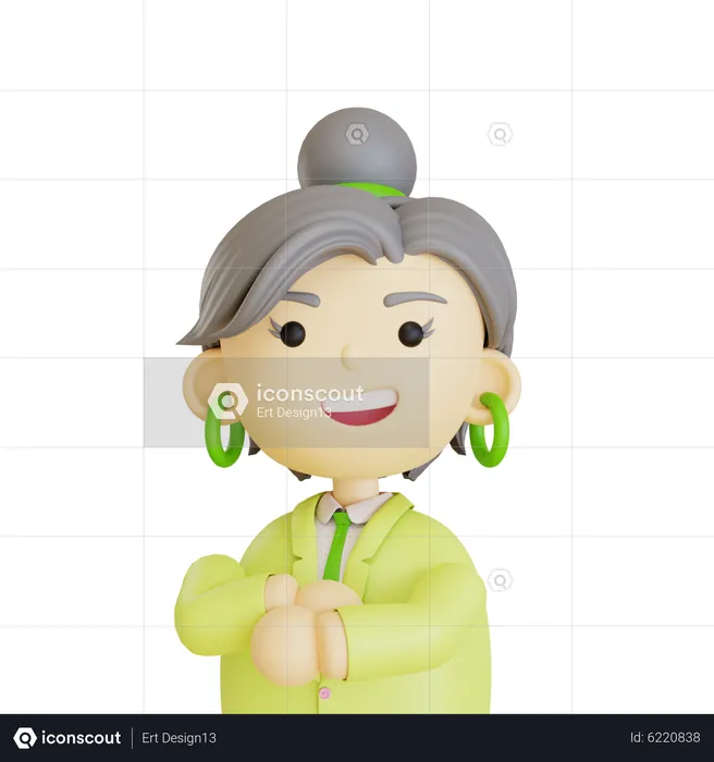 Woman Character  3D Icon