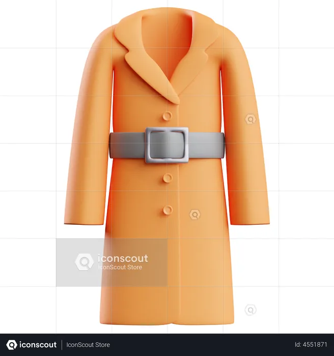 Woman Coat  3D Icon