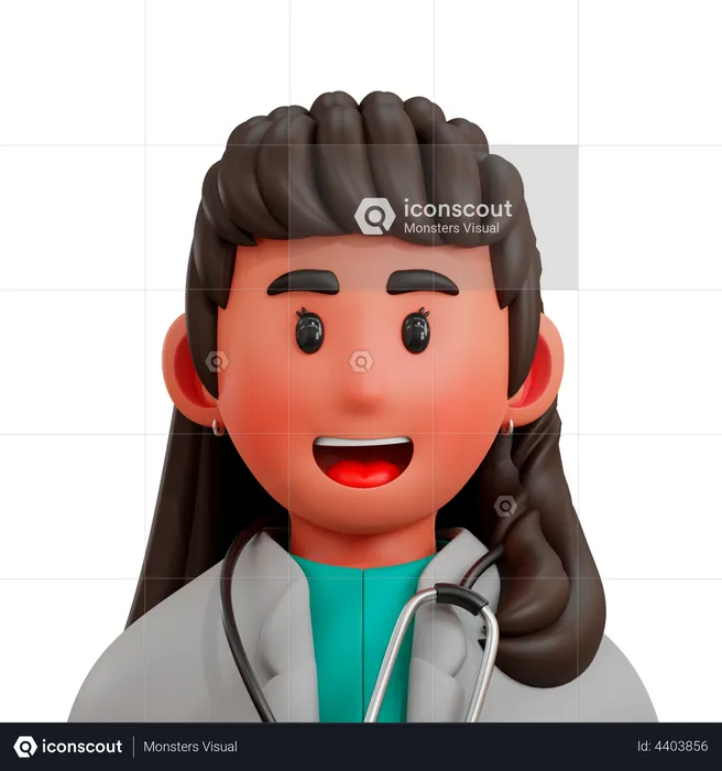 Woman Doctor  3D Illustration