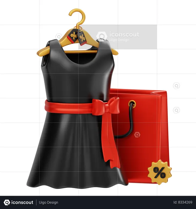 Woman Dress Sale  3D Icon