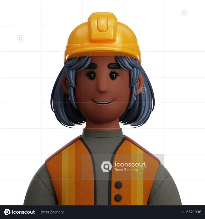 Woman Engineer  3D Icon