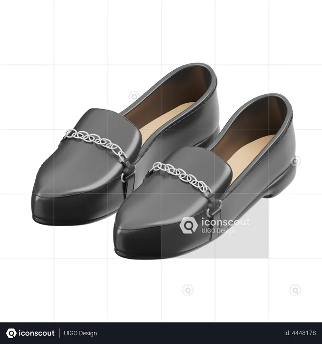 Woman Flat Shoes  3D Illustration