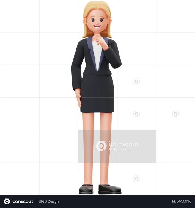 Woman Get It  3D Illustration