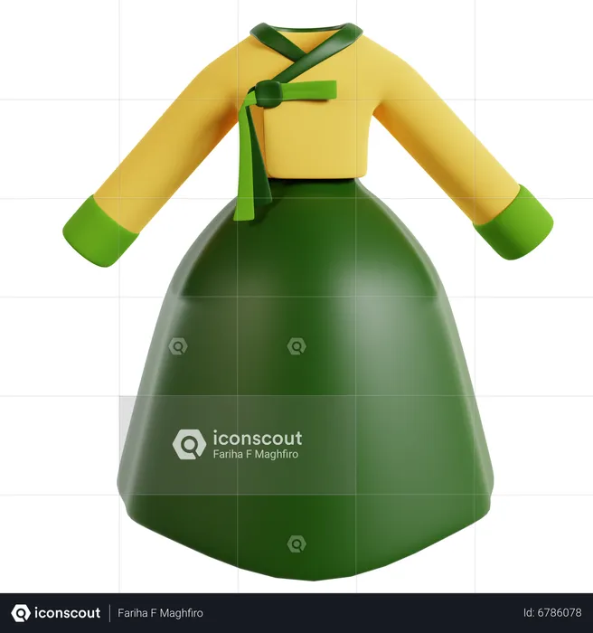 Woman Hanbok  3D Icon