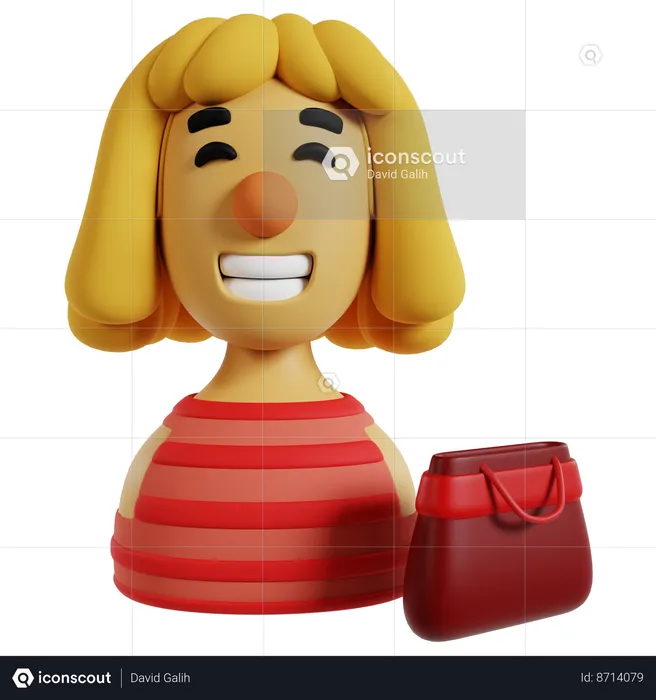 Woman Influencer Avatar Icon  3D Icon