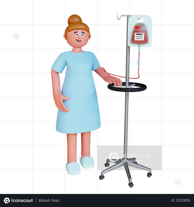 Woman Patient  3D Illustration