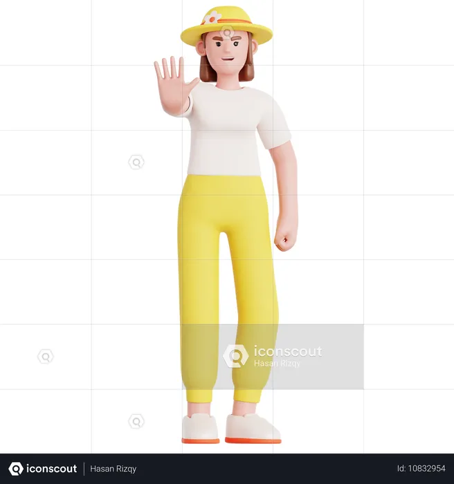 Woman Rejection Pose  3D Illustration