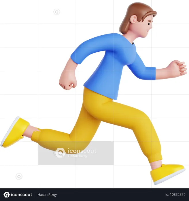 Woman Running  3D Illustration