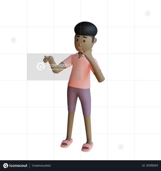 Woman showing calling hand gesture  3D Illustration