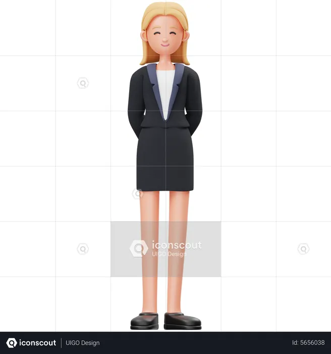 Woman Smiling  3D Illustration