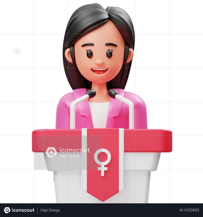 Woman Speech  3D Icon