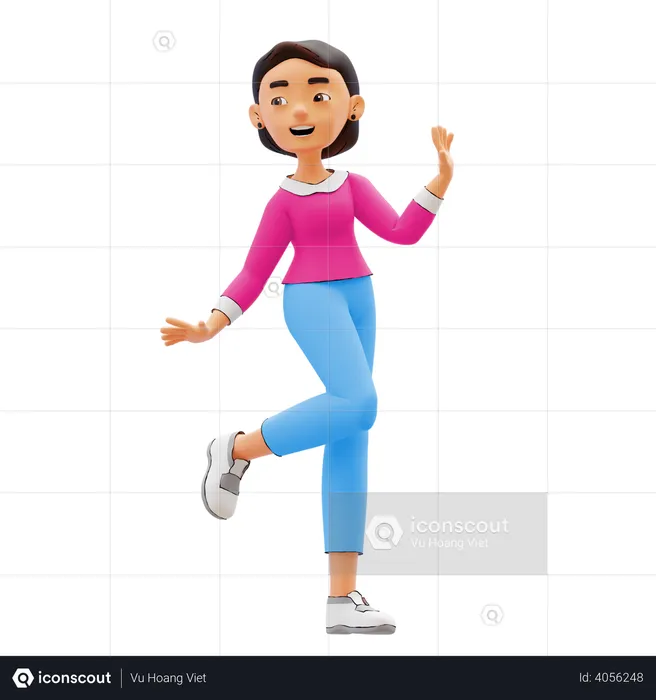 Woman standing  3D Illustration
