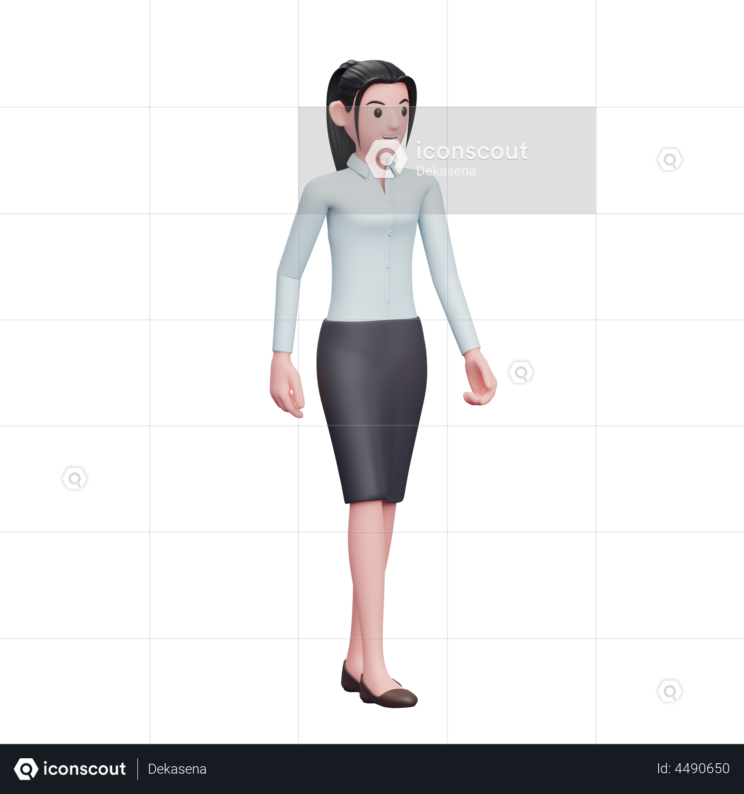 business skirt 3d