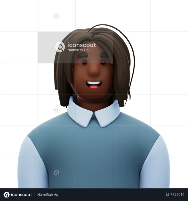 Woman with Formal Shirt  3D Icon