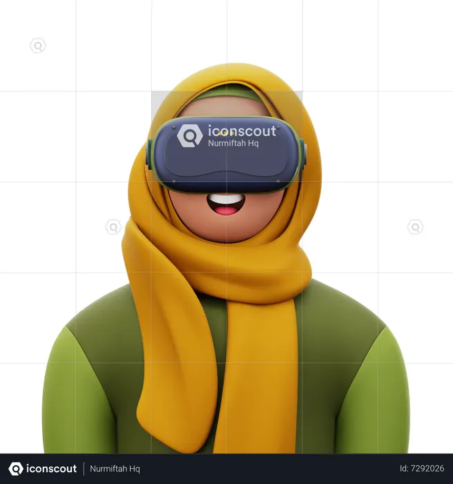 Woman with Hijab  3D Icon