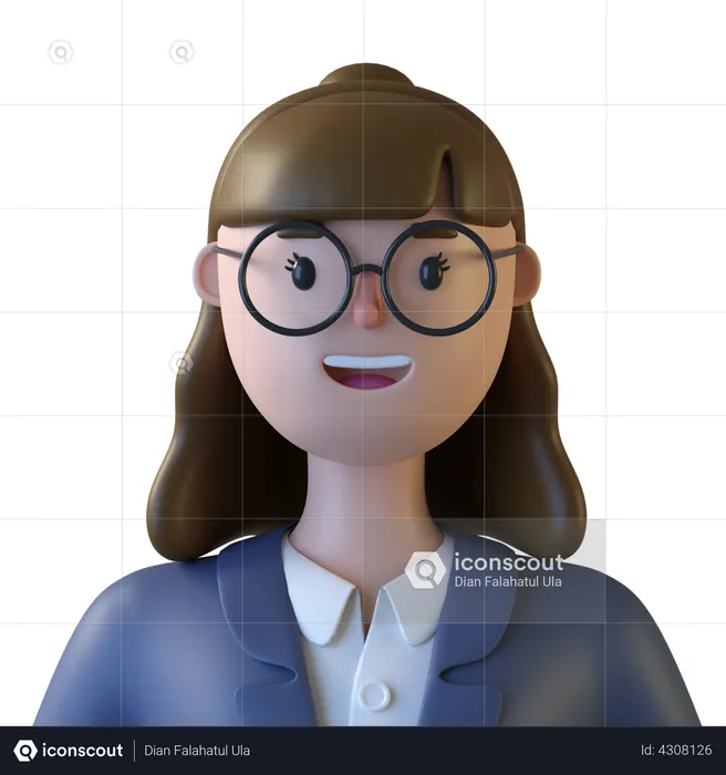 Woman With Optical  3D Icon
