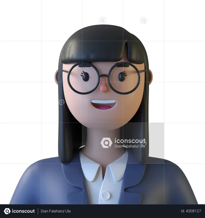 Woman With Optical  3D Icon