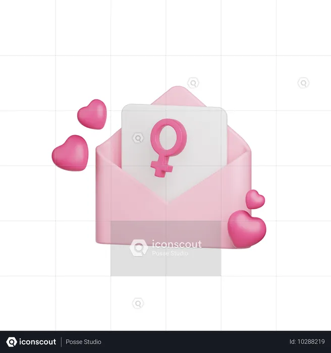 Womans Day Invitation  3D Icon