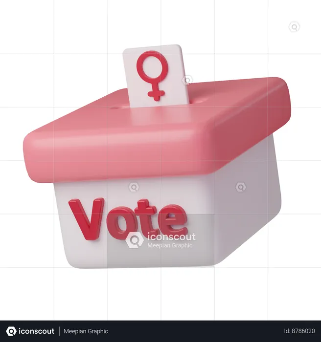 Womans Vote  3D Icon
