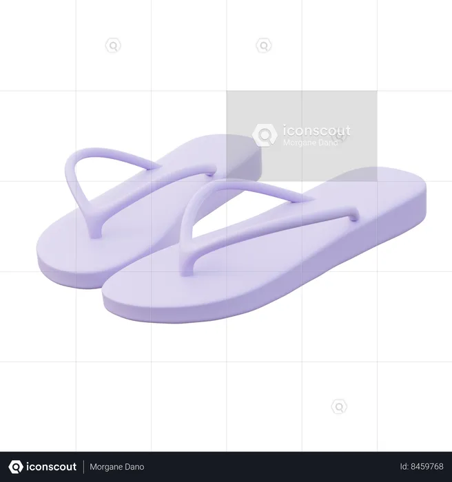 Women Flipflops  3D Icon