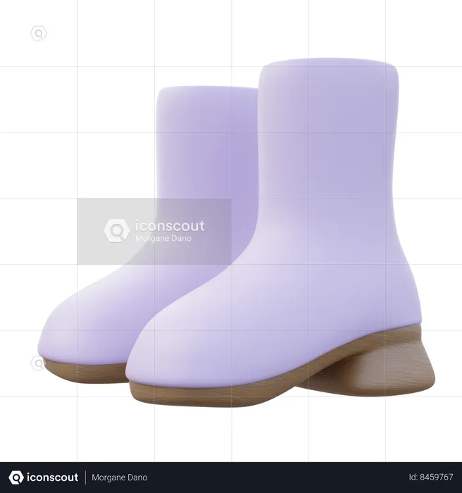 Women Heel Boots  3D Icon