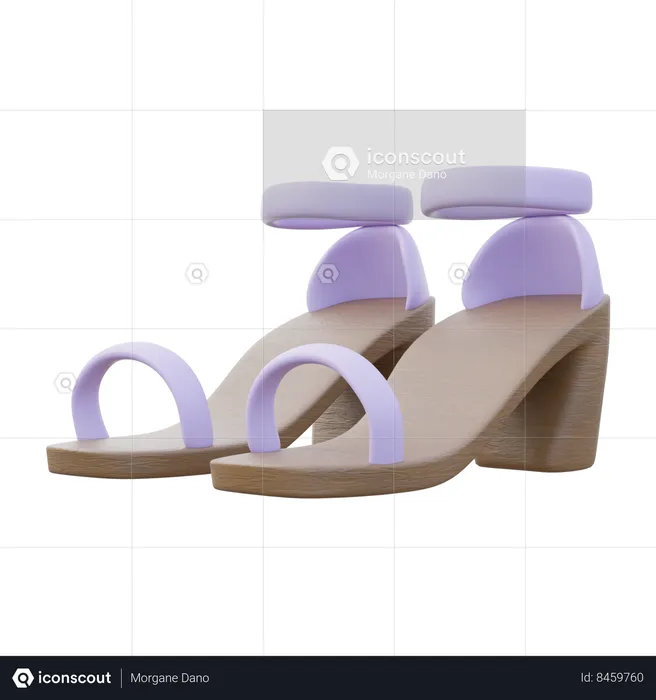Women Heel Sandals  3D Icon