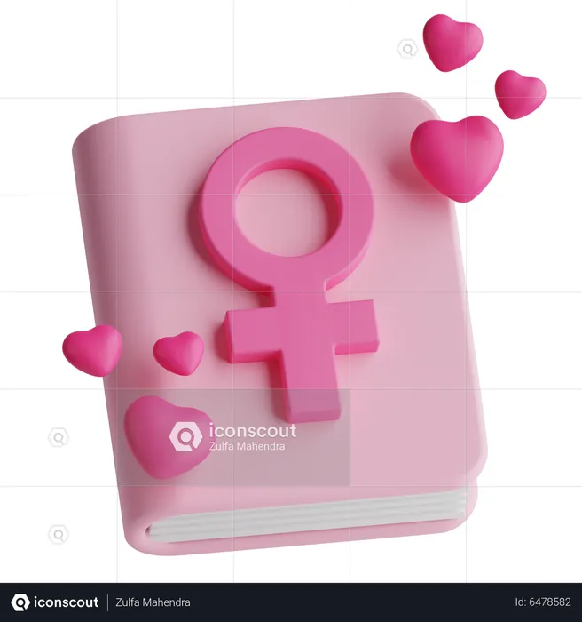Womens Day Book  3D Icon