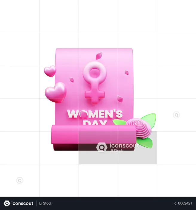 Womens Day Invitation  3D Icon