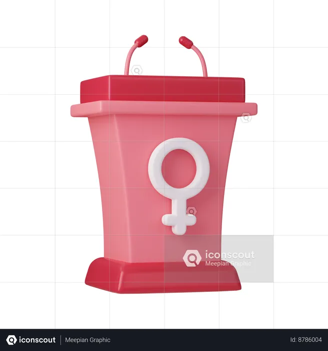 Womens Day Speech  3D Icon