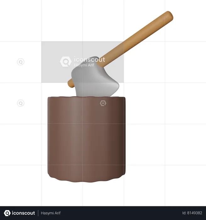 Wood Axe  3D Icon